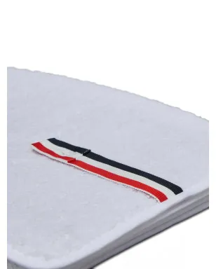 Thom Browne リボン縁取りコットン タオル 30cm×88cm - ホワイト - サムネイル3
