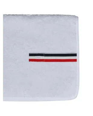 Thom Browne リボン縁取りコットン タオル 30cm×88cm - ホワイト - サムネイル4