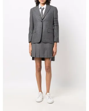 Thom Browne 4バー・ストライプ クロップド丈 ボタン前留め ブレザー - グレー - サムネイル2