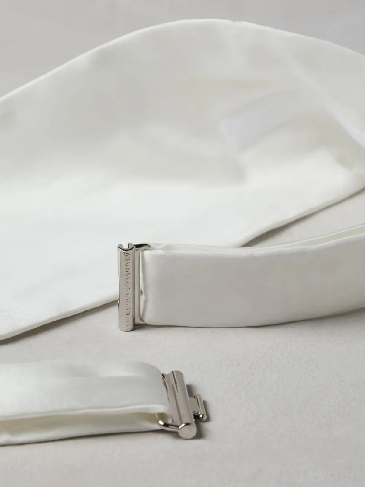Brunello Cucinelli サテンカンマーバンド - ホワイト - 画像3
