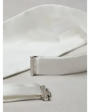 Brunello Cucinelli サテンカンマーバンド - ホワイト - サムネイル3