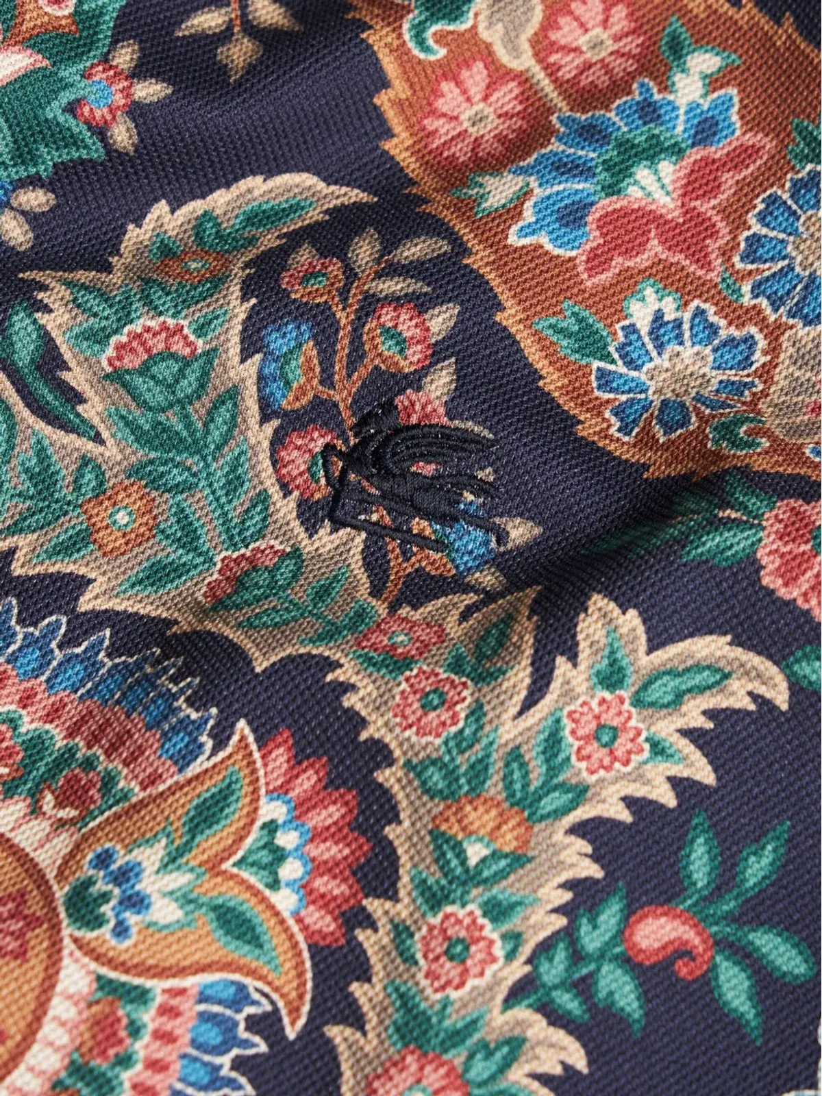 ETRO フローラルペイズリープリント ポロシャツ - ブルー - 画像5