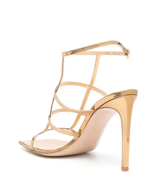 Gianvito Rossi Mondry 95mm レザーサンダル - ゴールド - サムネイル3