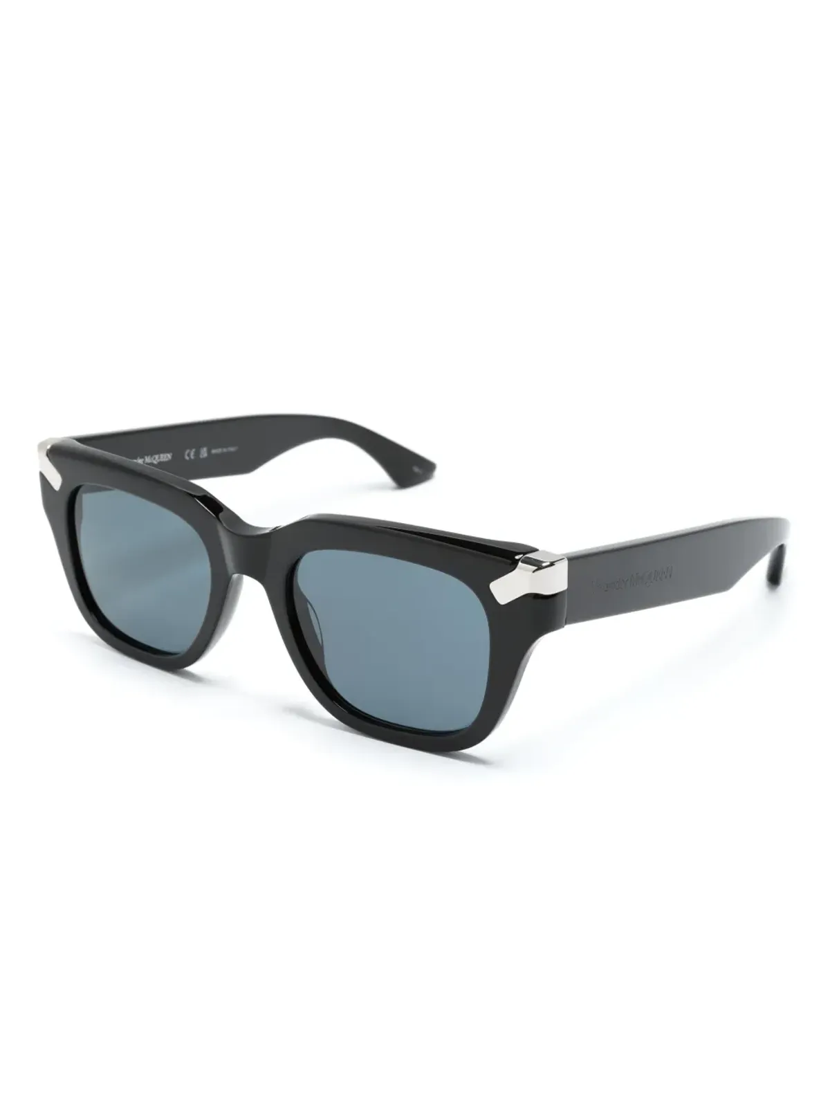 Alexander McQueen Eyewear ロゴ刻印スクエアフレーム サングラス - 画像2
