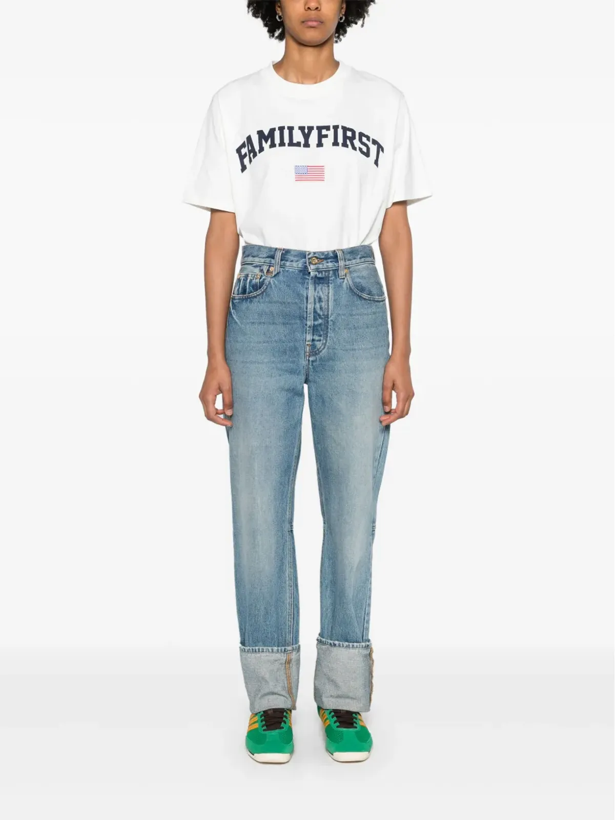 Family First ロゴプリント コットンTシャツ - 画像3