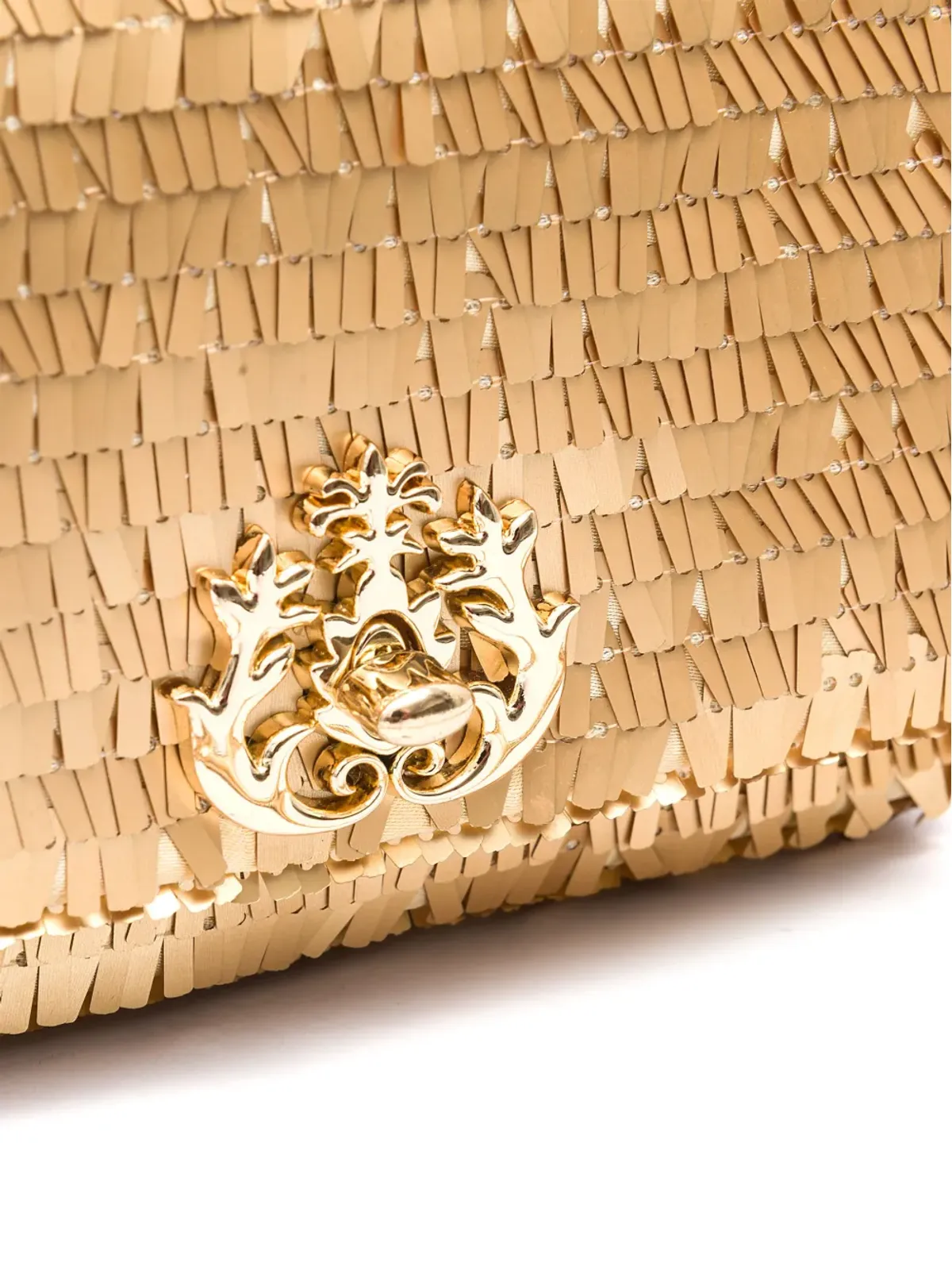 Isla logo-plaque shoulder bag - Gold - 画像5
