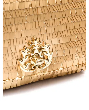Isla logo-plaque shoulder bag - Gold - サムネイル5