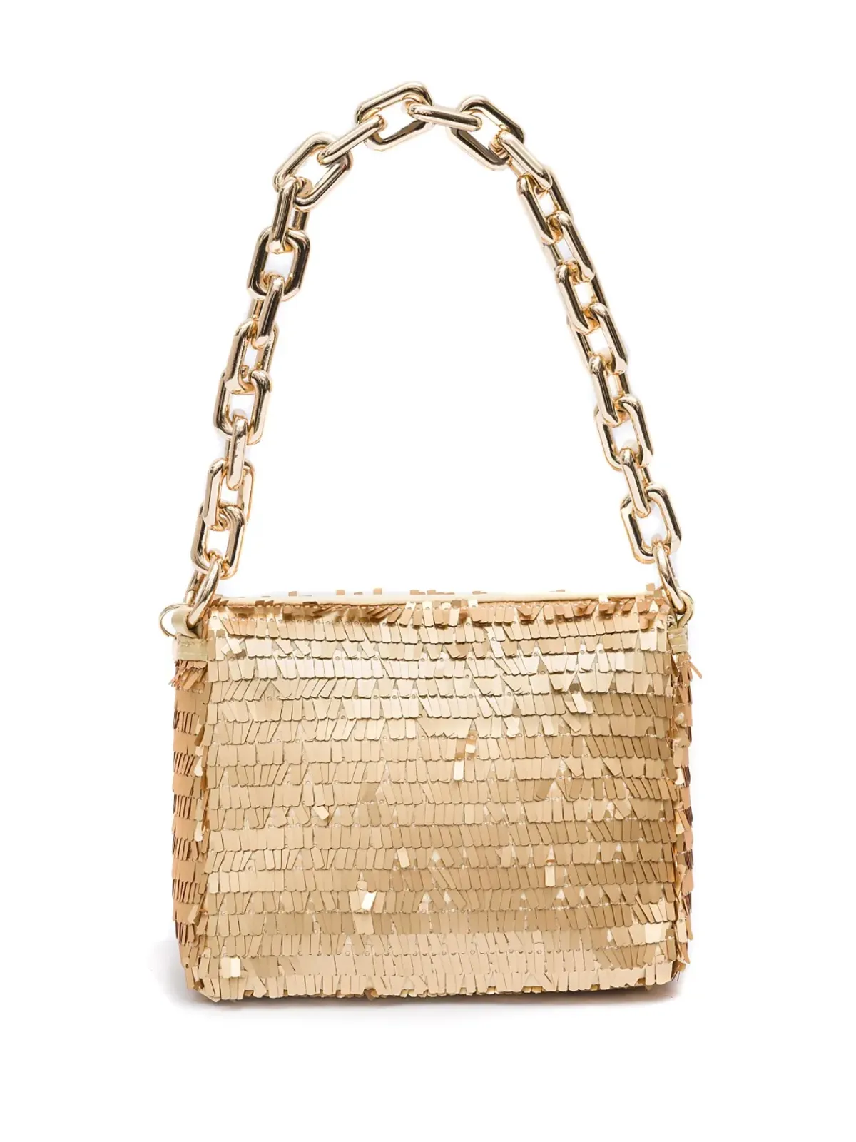 Isla logo-plaque shoulder bag - Gold - 画像3
