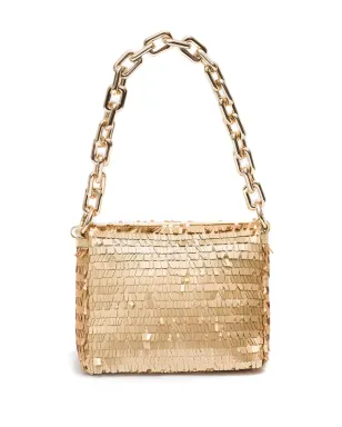 Isla logo-plaque shoulder bag - Gold - サムネイル3