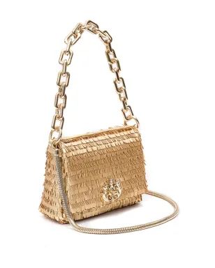 Isla logo-plaque shoulder bag - Gold - サムネイル4