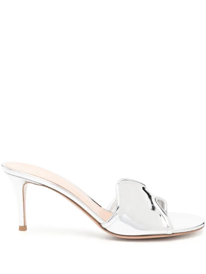 Gianvito Rossi Gianvito Rossi ルクレツィア70mm レザーサンダル - シルバーの商品画像
