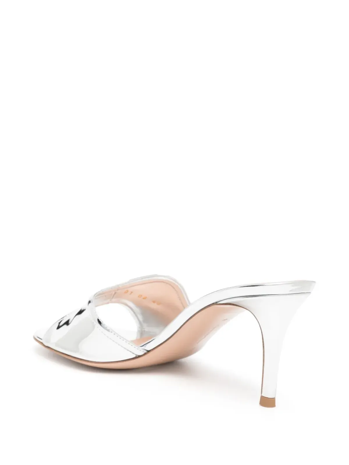 Gianvito Rossi ルクレツィア70mm レザーサンダル - シルバー - 画像3