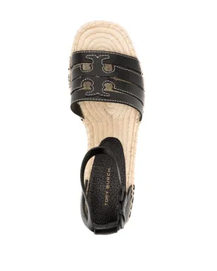 Tory Burch イネス ウェッジエスパドリーレ ブラック - サムネイル4