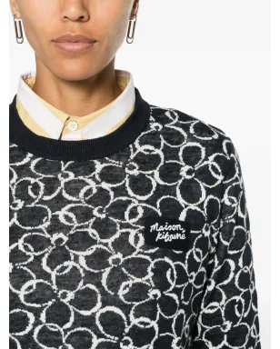 Maison Kitsuné ロゴアップリケ付き フローラル ニットセーター - サムネイル5