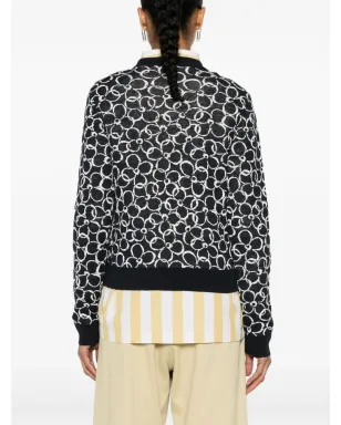 Maison Kitsuné ロゴアップリケ付き フローラル ニットセーター - サムネイル4