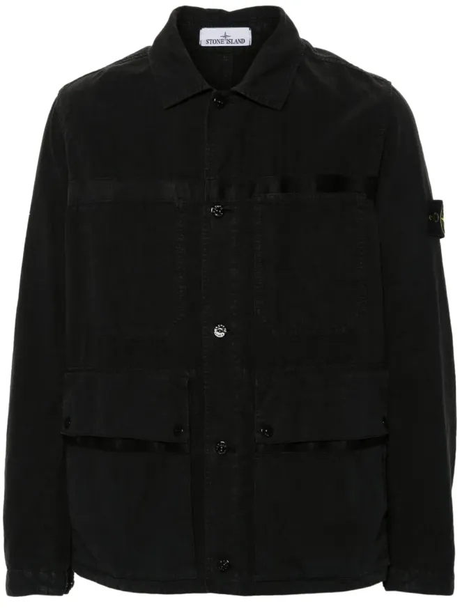 Stone Island Stone Island コンパスバッジ シャツジャケット ブラックの商品画像