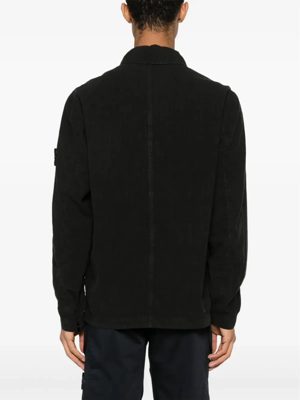 Stone Island コンパスバッジ シャツジャケット ブラック - 画像4