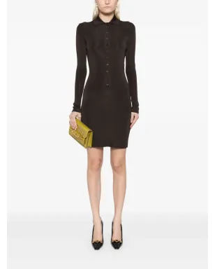 TOM FORD リブ編みミニドレス - ブラウン - サムネイル2