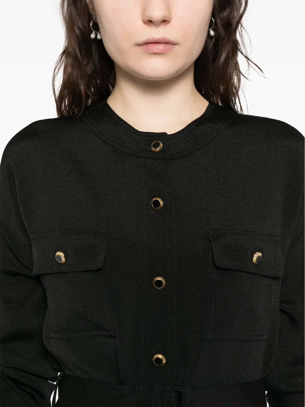 TOM FORD テクスチャード ベルト付きミニシャツドレス - 画像5