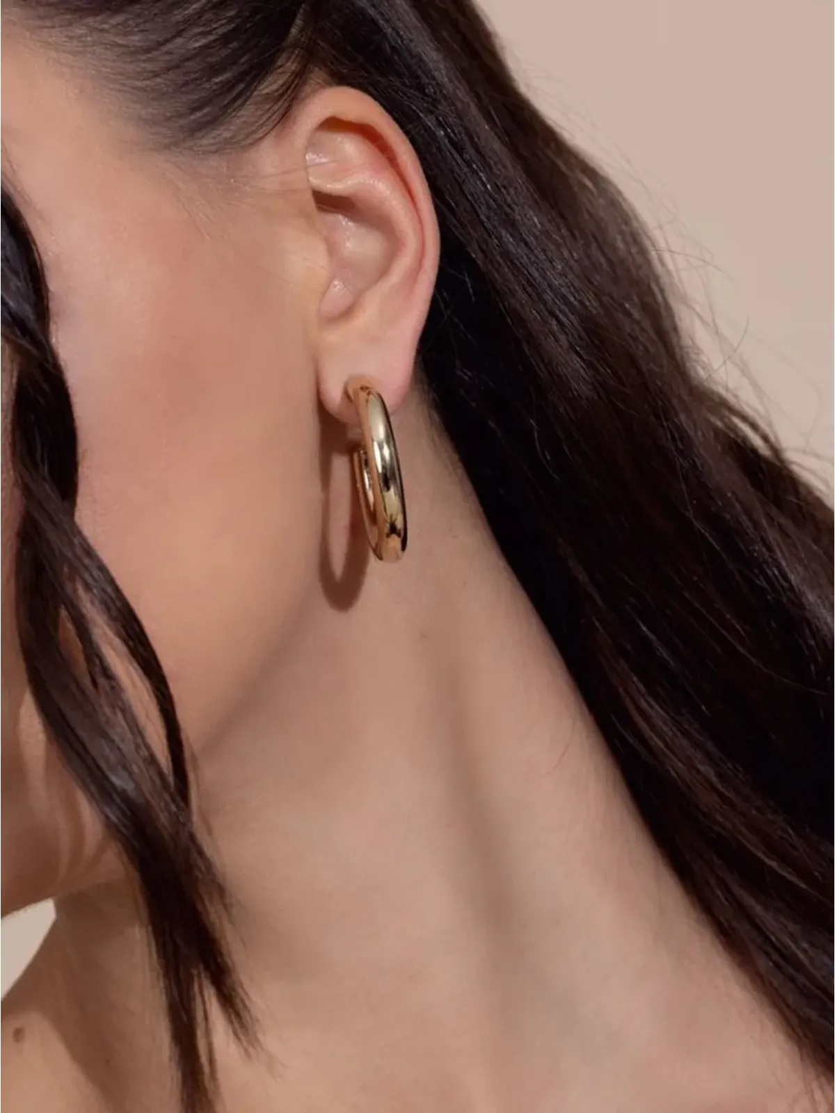 Jennifer Fisher Natasha ポリッシュ仕上げ フープピアス - イエロー - 画像3