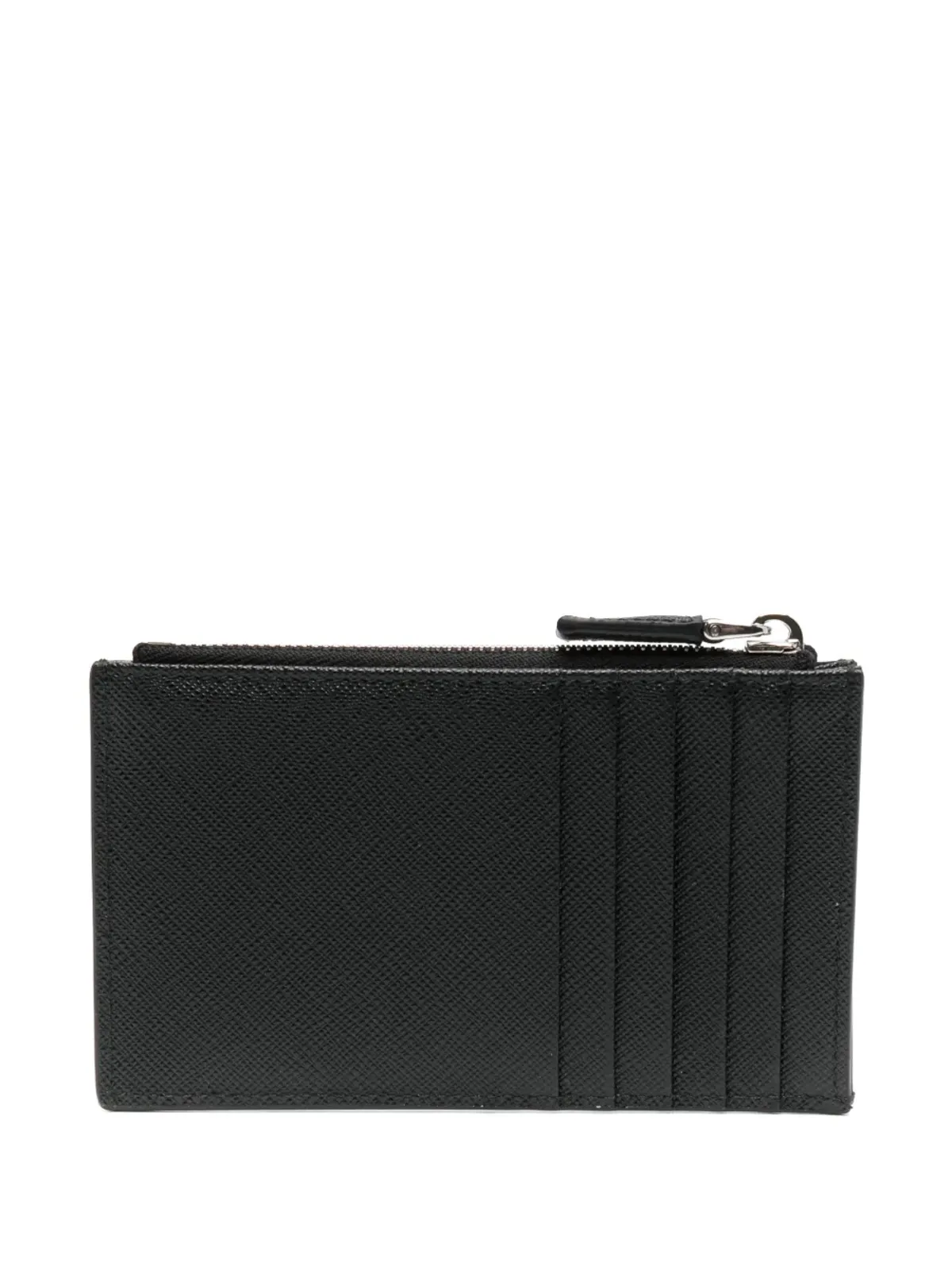 Prada エナメル三角ロゴ レザー 財布 - ブラック - 画像2