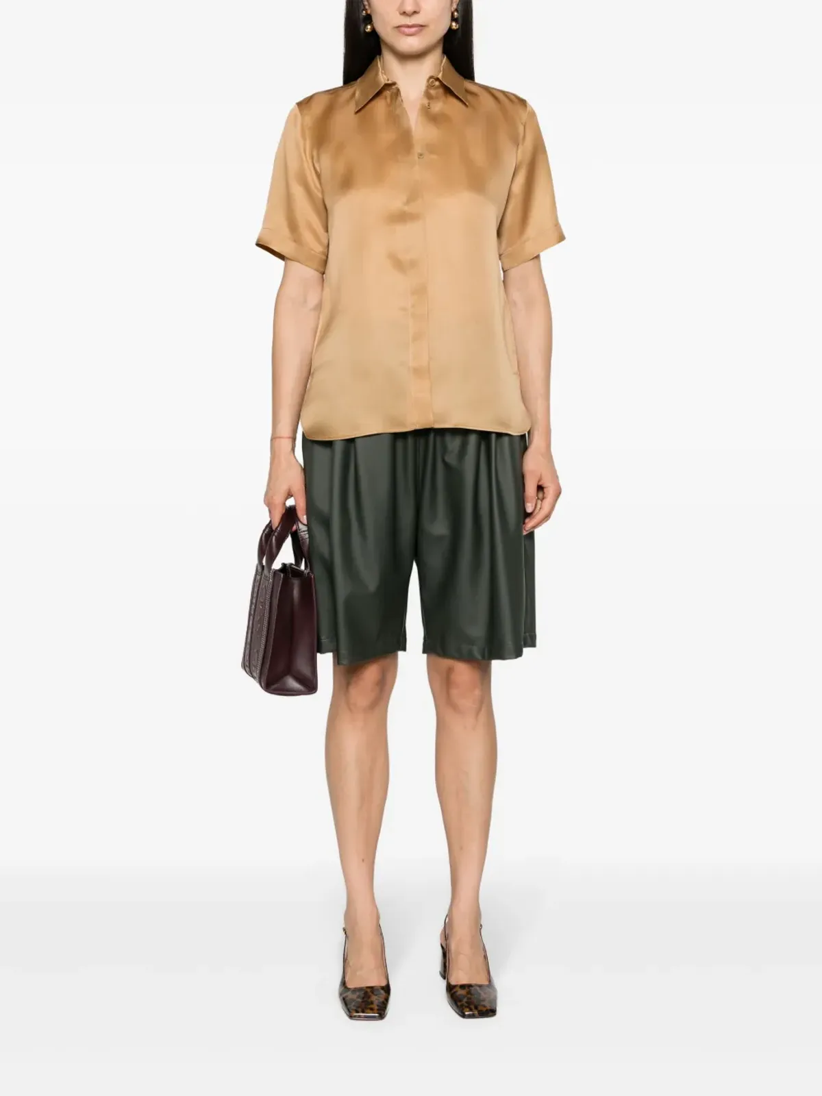 Max Mara 半袖シルクシャツ - ゴールド - 画像2