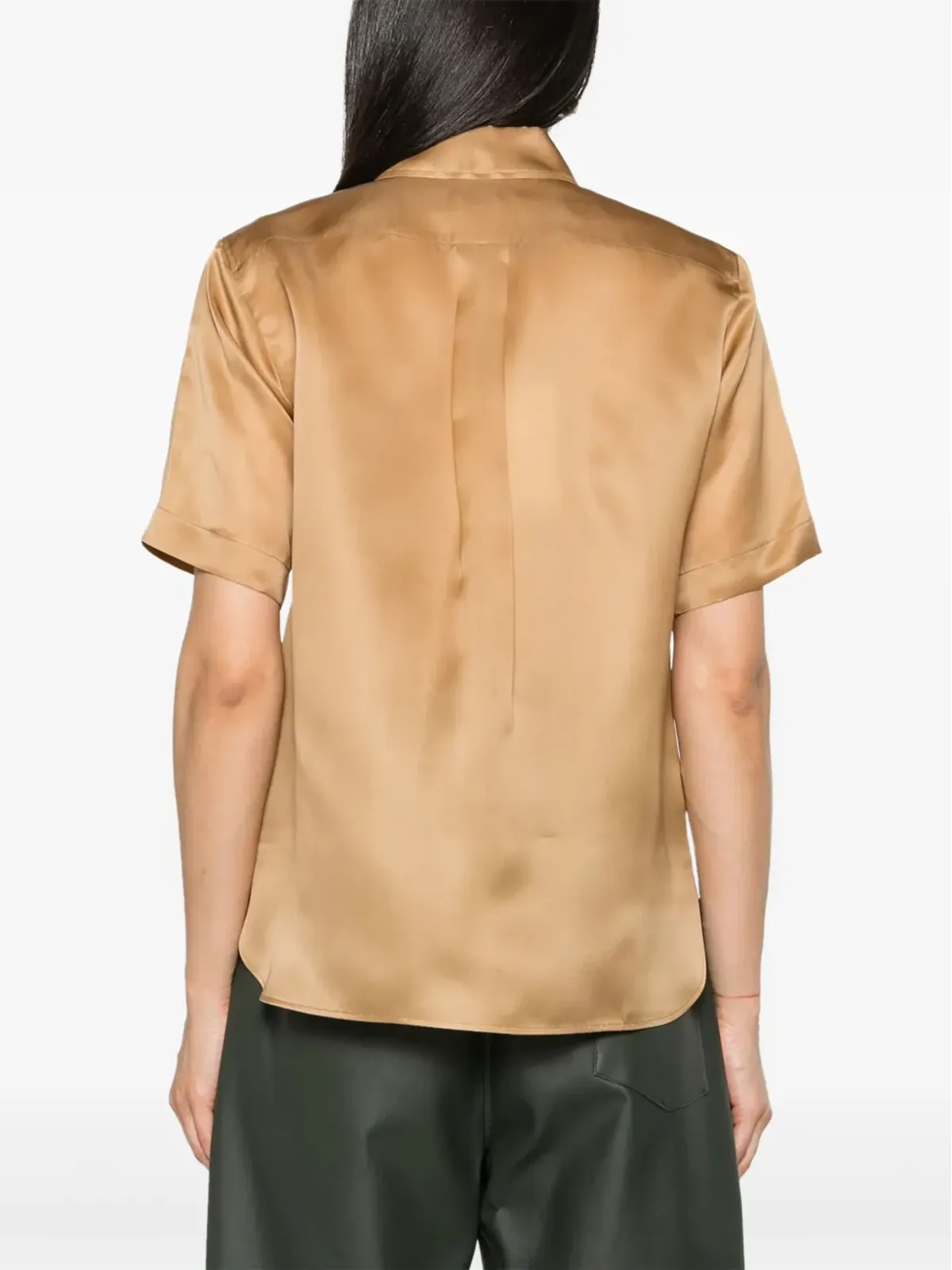 Max Mara 半袖シルクシャツ - ゴールド - 画像4