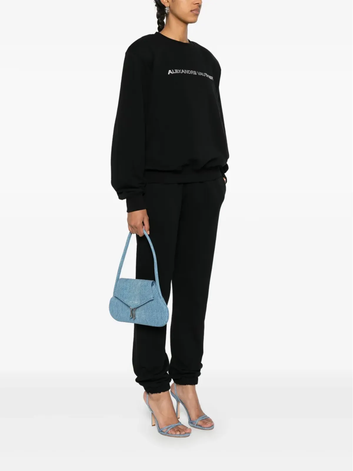 Amina Muaddi Gemini suede shoulder bag - 画像2