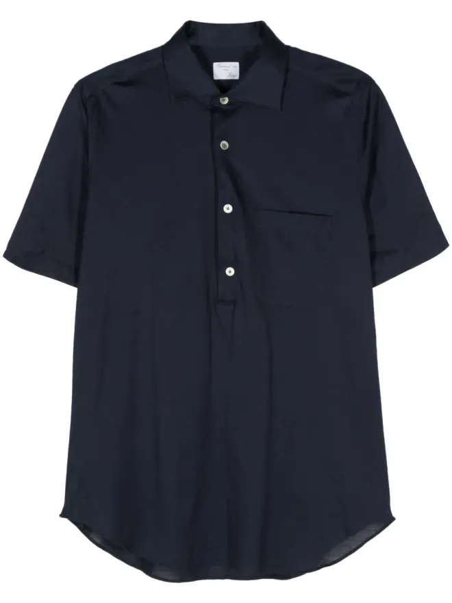 Finamore 1925 Napoli Finamore 1925 Napoli コットン半袖シャツ ブルーの商品画像