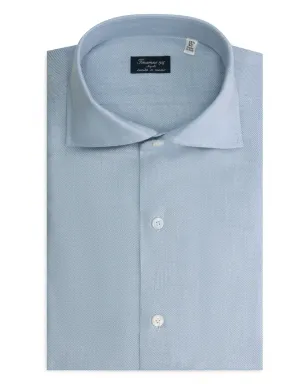 Finamore 1925 Napoli 長袖コットンブレンドシャツ - ブルー - サムネイル3