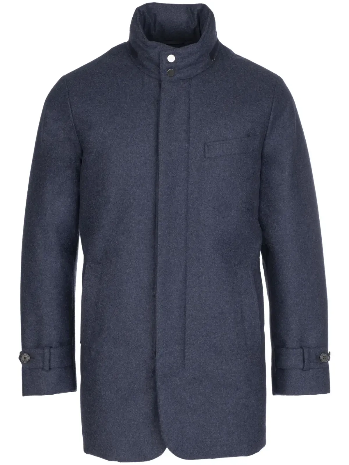 Norwegian Wool ダウンライニング付きバージンウールコート - 画像1