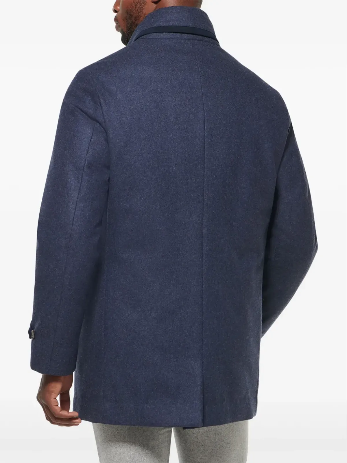 Norwegian Wool ダウンライニング付きバージンウールコート - 画像4
