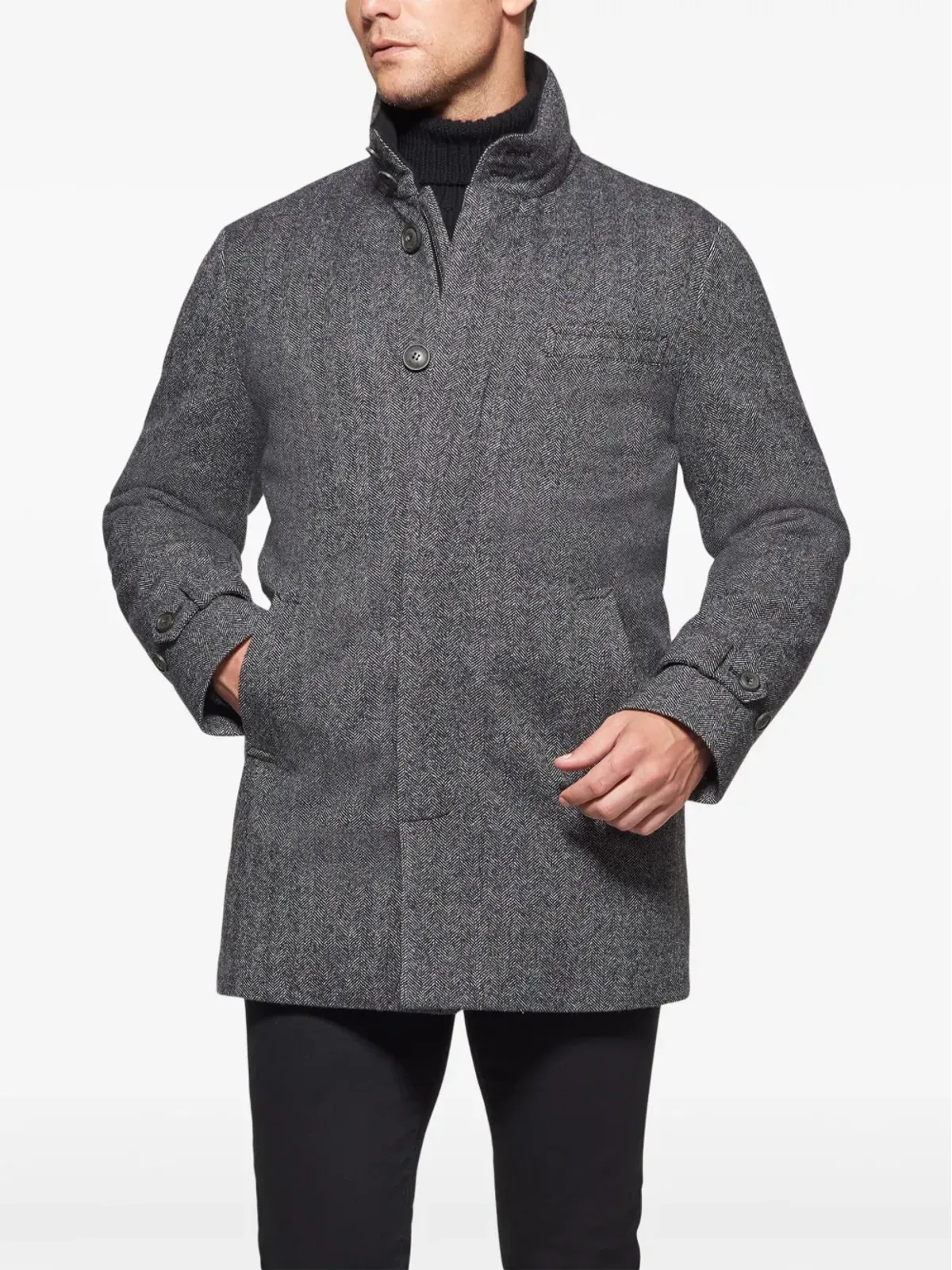 Norwegian Wool ヴァージンウール・カシミヤ混紡 コート - 画像3