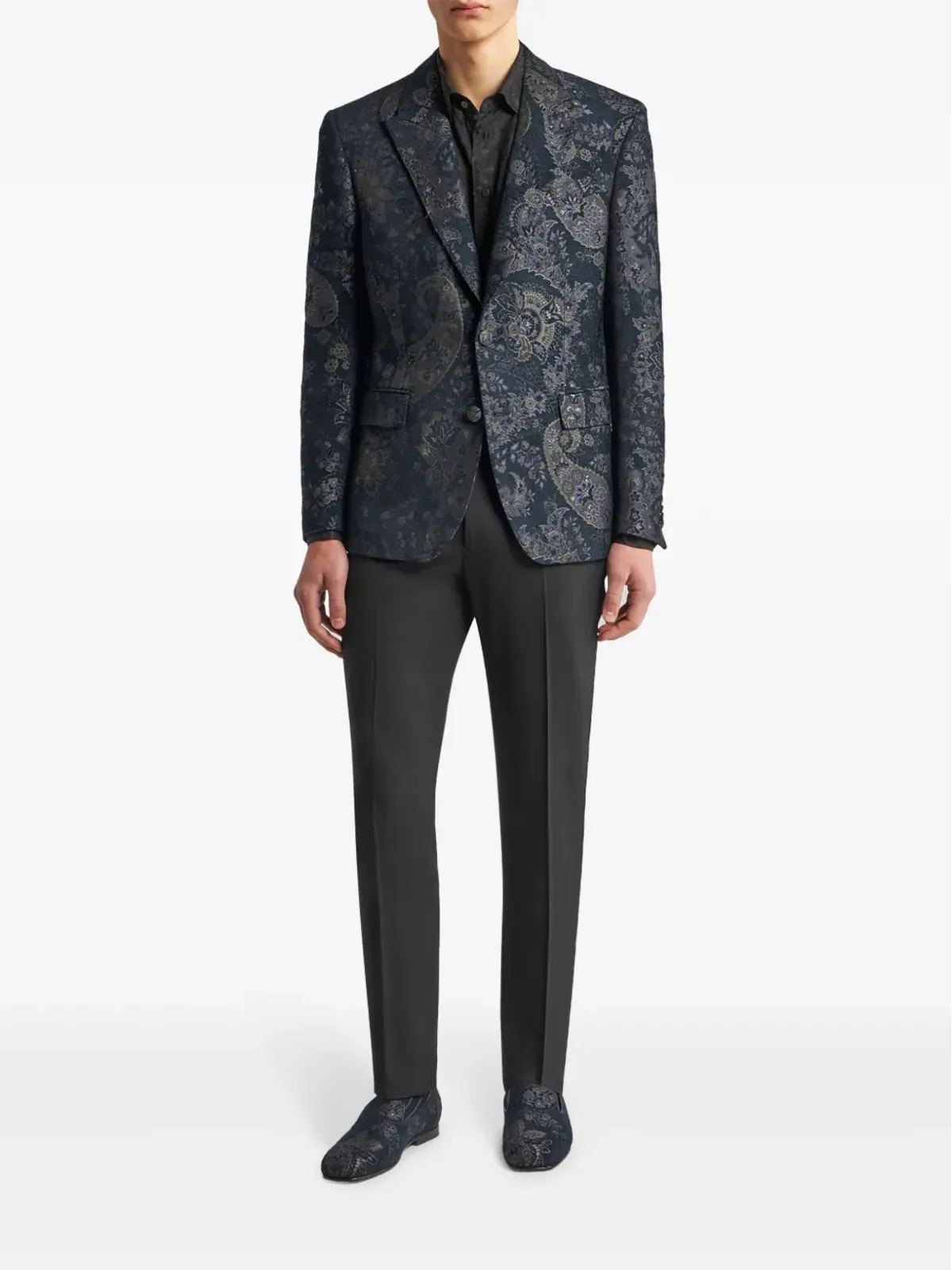 ETRO ペイズリー ジャカード ブレザー - 画像2