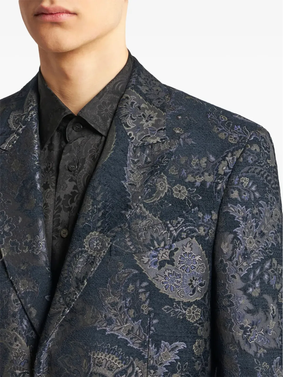 ETRO ペイズリー ジャカード ブレザー - 画像4