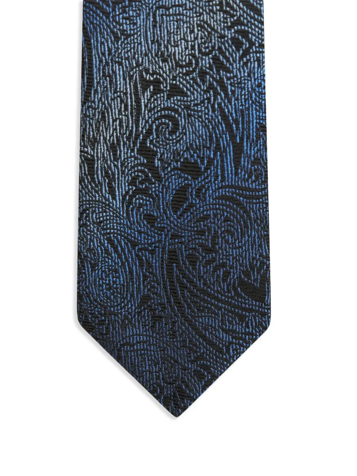 ETRO ジャカード織りプリント シルクタイ - ブルー - 画像2
