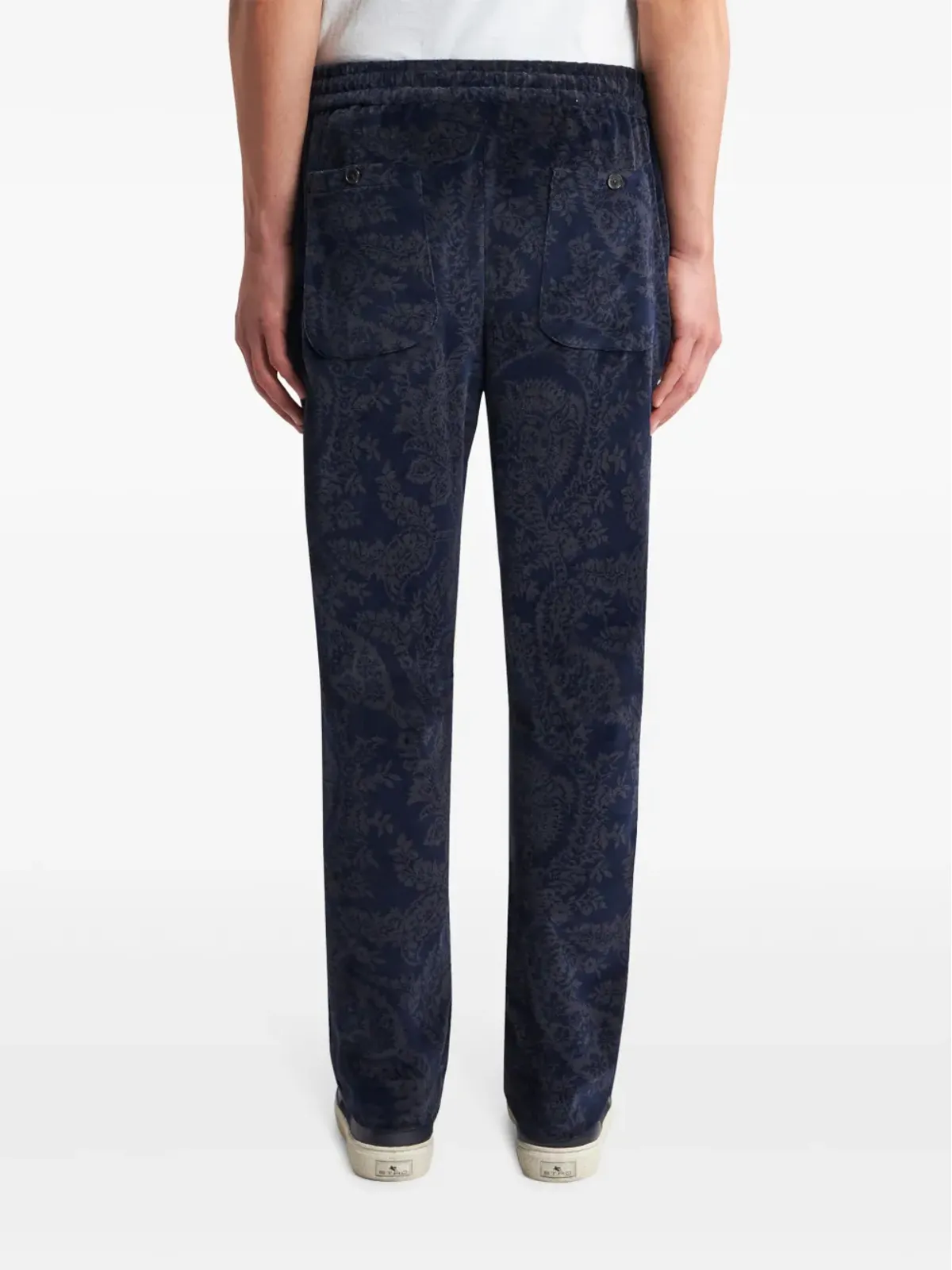 ETRO ペイズリージャカード スリムカットパンツ ブルー - 画像4