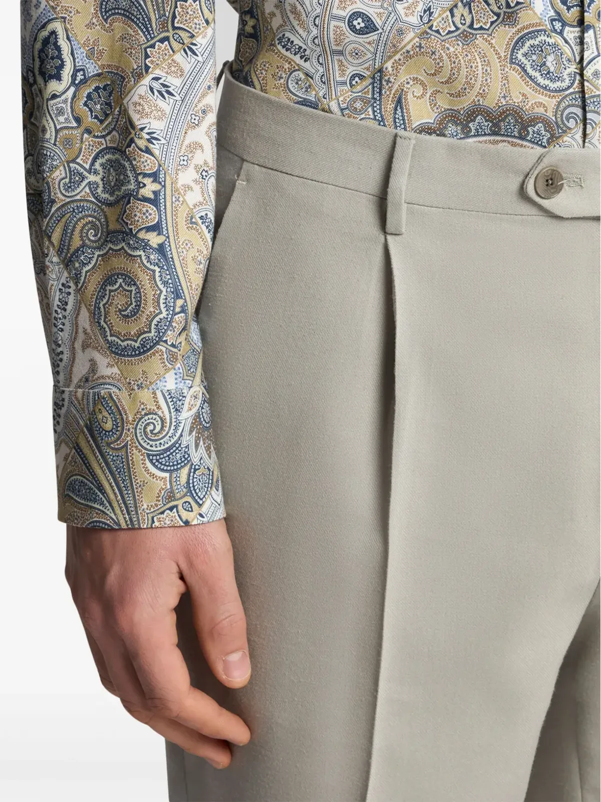 ETRO テーラード ウールパンツ - ニュートラルカラー - 画像5
