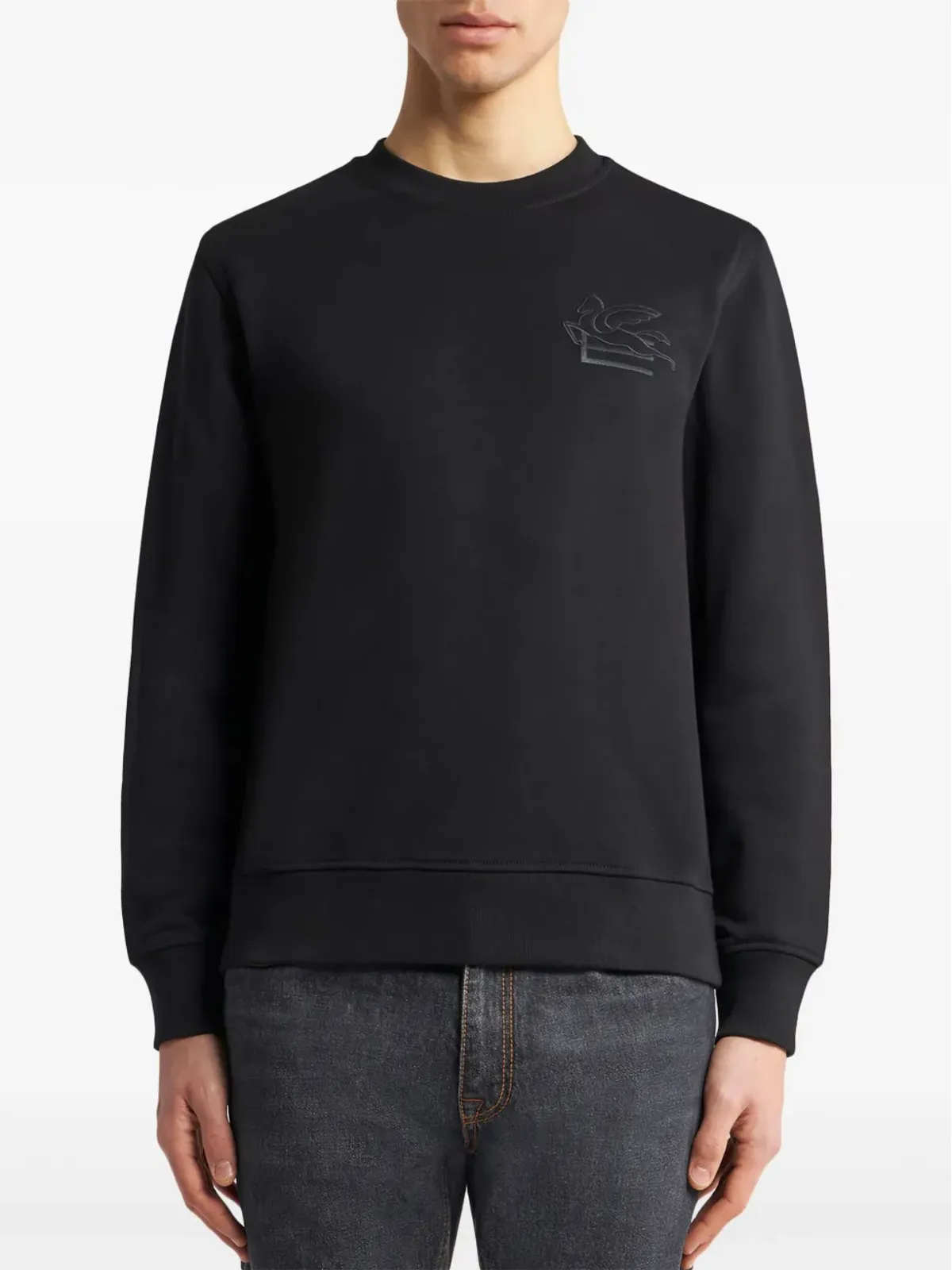 ETRO Pegaso-appliqué クルーネック スウェットシャツ - 画像2