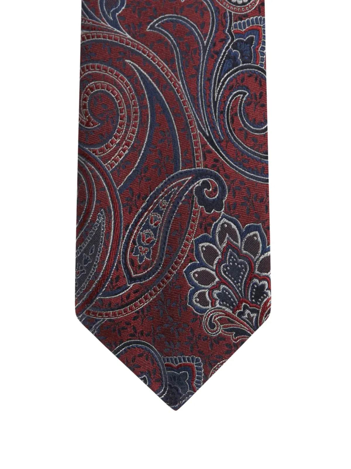 ETRO ジャカード織りシルクタイ - レッド - 画像2