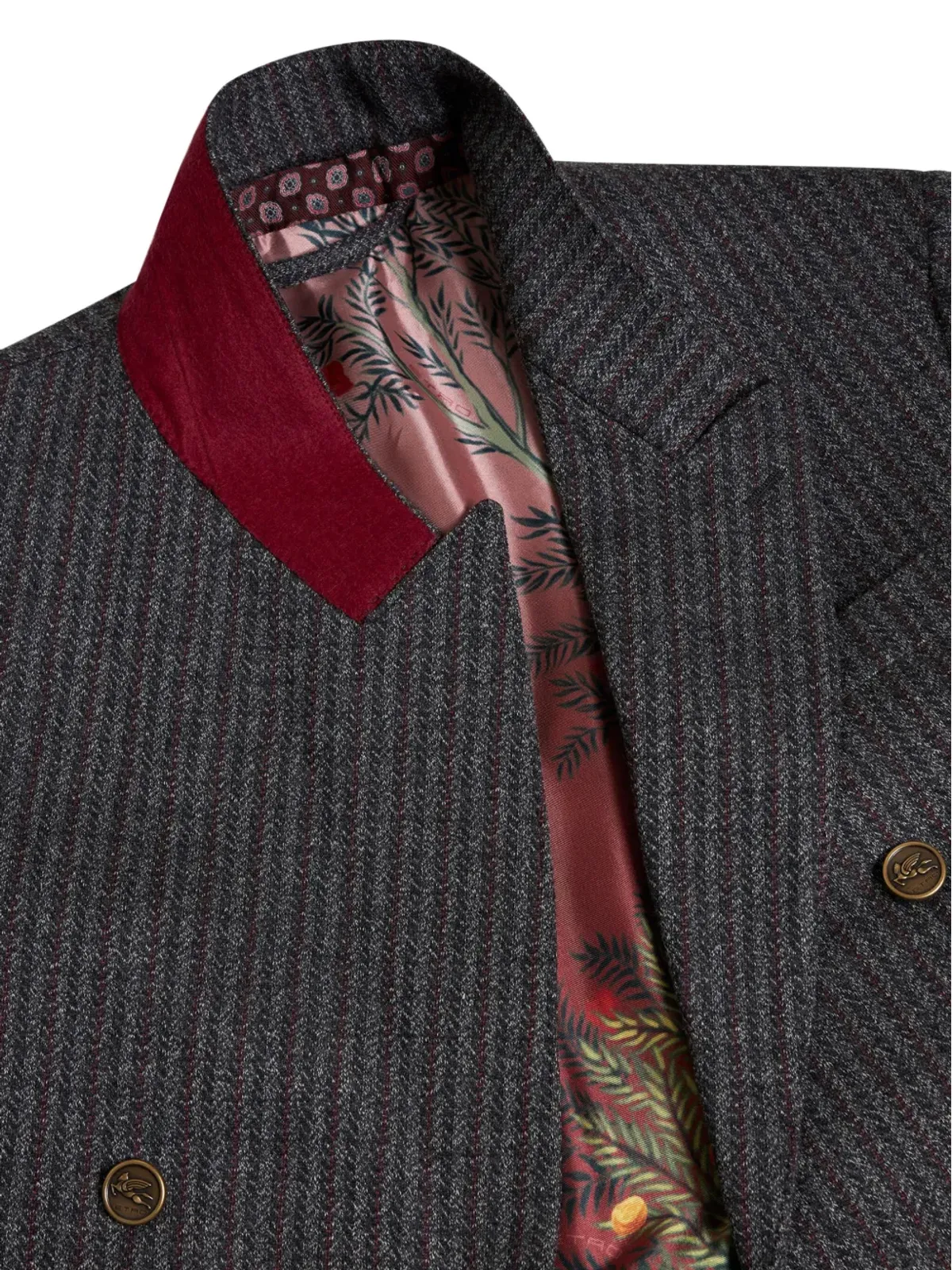 ETRO ストライプ柄 ダブルブレスト ブレザー - グレー - 画像5