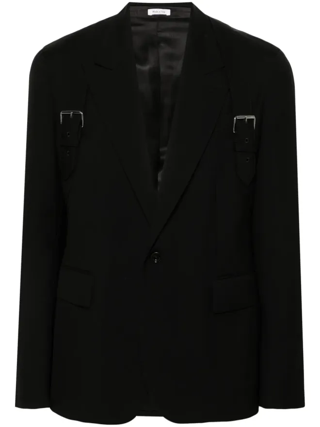 Alexander McQueen Alexander McQueen ハーネス付きシングルブレストブレザーの商品画像