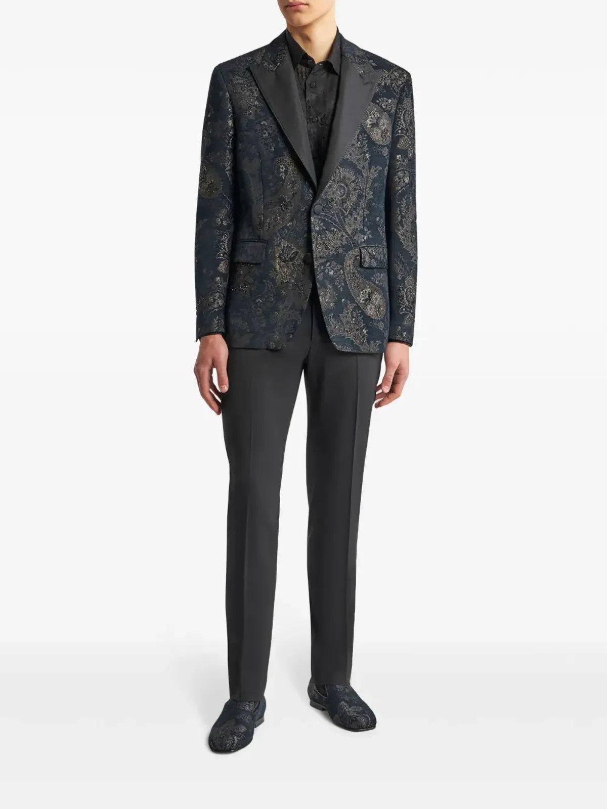 ETRO ウールブレンド テーラードパンツ - 画像2