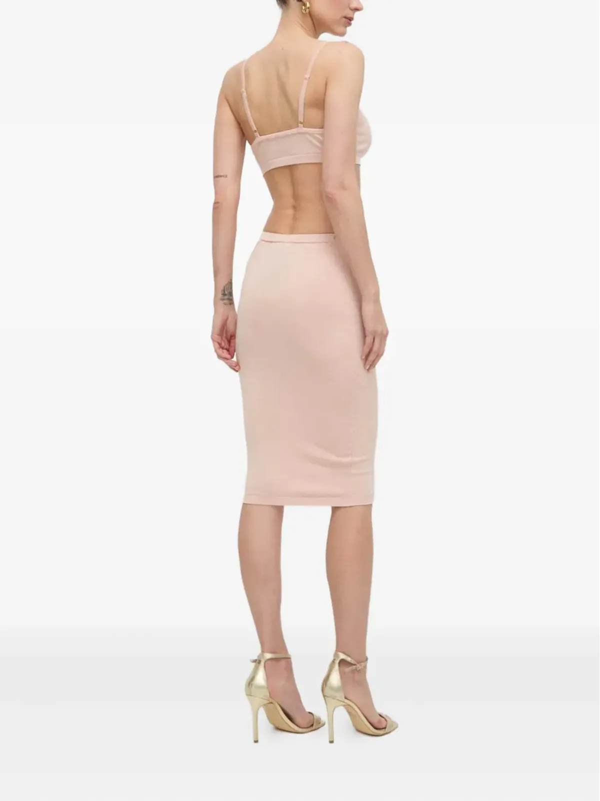 Elisabetta Franchi カットアウト ミディドレス - ピンク - 画像2