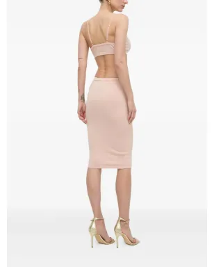 Elisabetta Franchi カットアウト ミディドレス - ピンク - サムネイル2