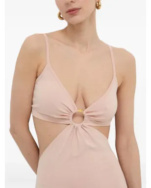 Elisabetta Franchi カットアウト ミディドレス - ピンク - サムネイル3