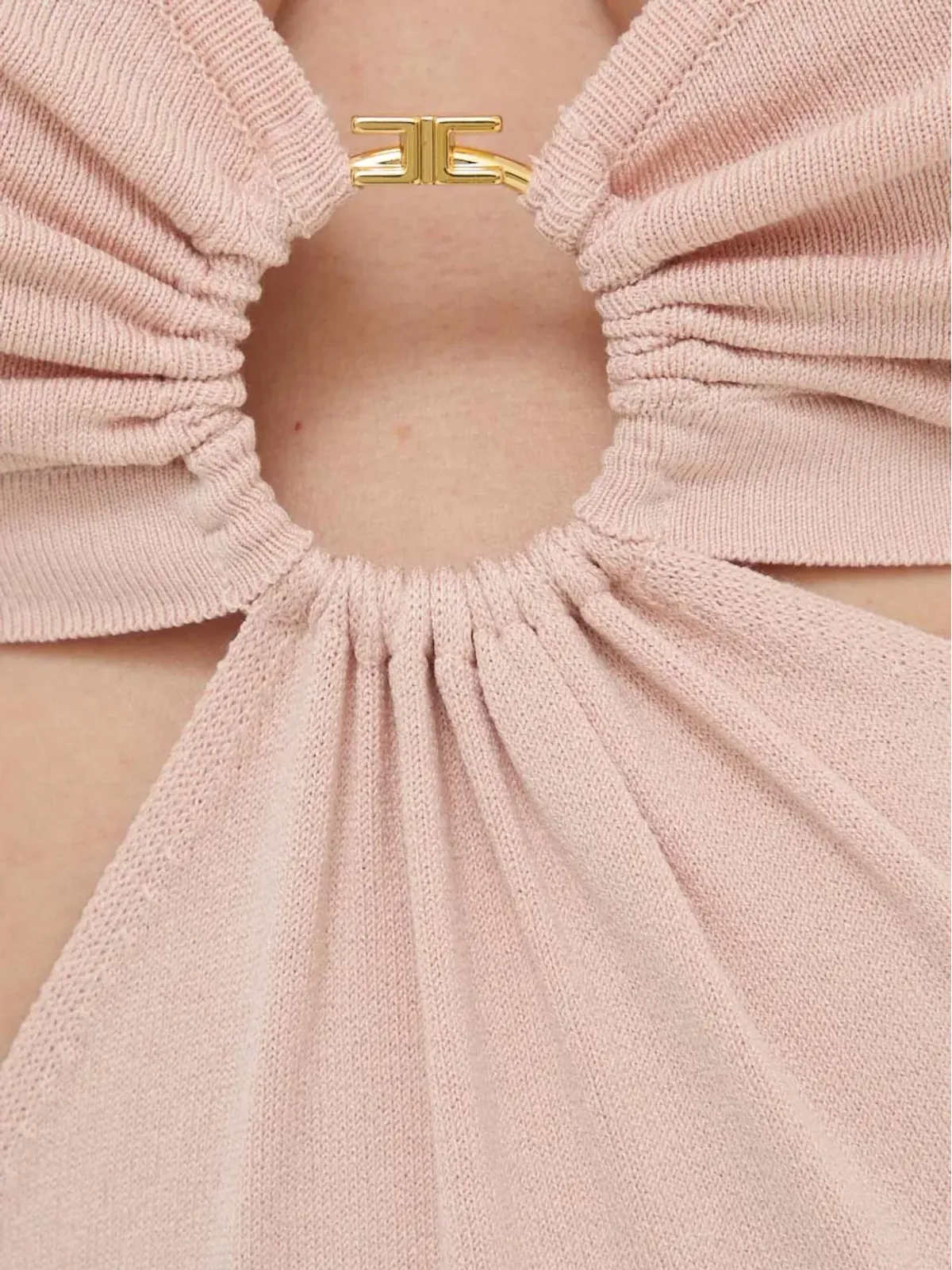 Elisabetta Franchi カットアウト ミディドレス - ピンク - 画像4