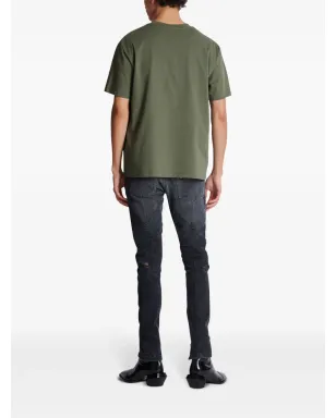 Balmain コインプリント コットン Tシャツ - グリーン - サムネイル4
