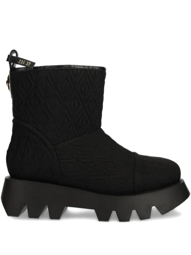 Elisabetta Franchi Elisabetta Franchi キルティッド プラットフォームブーツ ブラックの商品画像