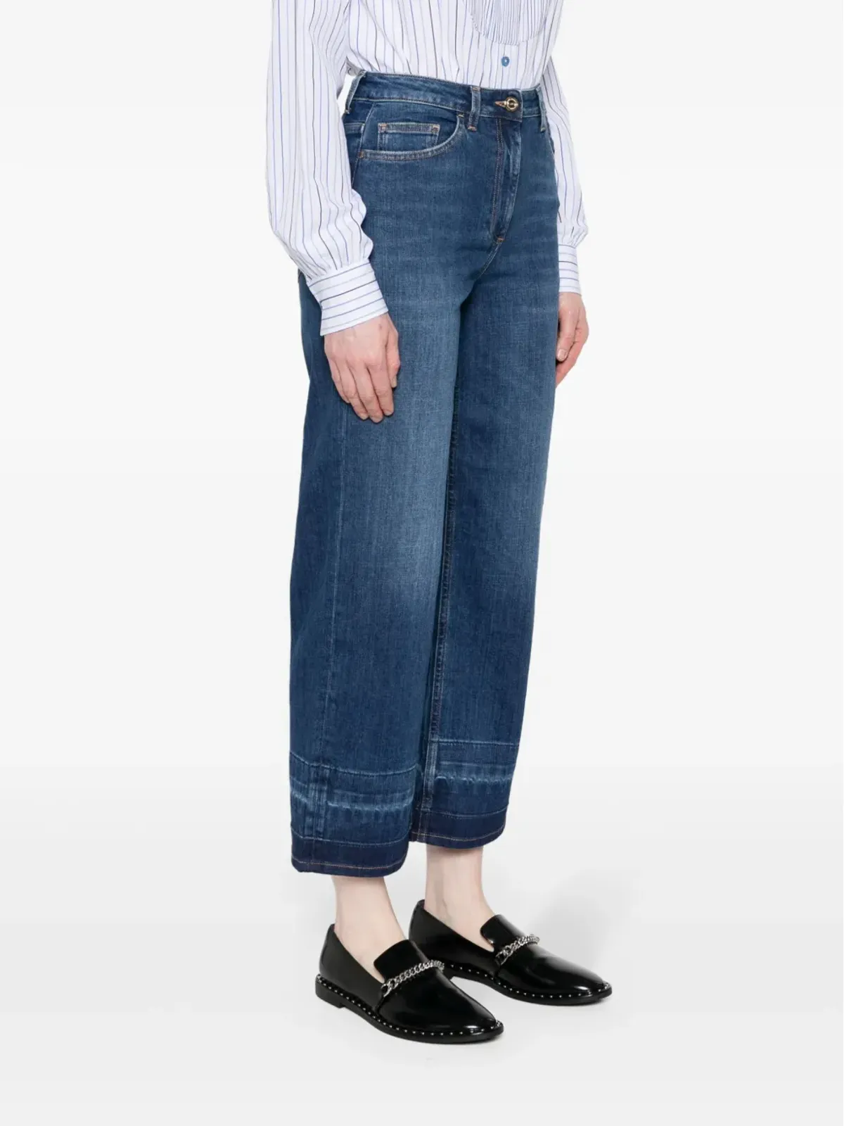 Elisabetta Franchi ワイドレッグジーンズ - ブルー - 画像3